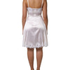 Dolce & Gabbana White Lace Gold DG Logo Silk Dress Sleepwear