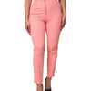 Dolce & Gabbana Pink High Waist Dress Tapered Pants