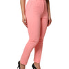 Dolce & Gabbana Pink High Waist Dress Tapered Pants