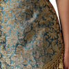 Dolce & Gabbana Blue Floral Jacquard Tasseled Mini Skirt