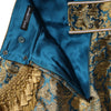 Dolce & Gabbana Blue Floral Jacquard Tasseled Mini Skirt