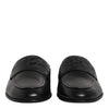 Dolce & Gabbana Black Calfskin Leather Slip On Loafers Shoes
