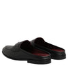 Dolce & Gabbana Black Calfskin Leather Slip On Loafers Shoes