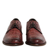 Dolce & Gabbana Burgundy Leather Lace Up Derby Dress Shoes