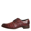 Dolce & Gabbana Burgundy Leather Lace Up Derby Dress Shoes