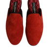 Dolce & Gabbana Orange Suede Slides Flat Slipper Shoes
