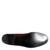 Dolce & Gabbana Red Velvet Slip On Loafers Formal Shoes