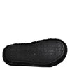 Dolce & Gabbana Black Polyester Velvet Slides Slipper Shoes