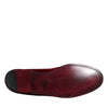 Dolce & Gabbana Red Cotton Velvet Slip On Loafers Formal Shoes