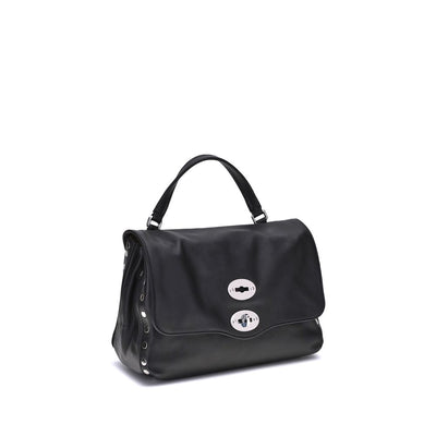 Zanellato Black Calf Leather Bos Taurus Handbag