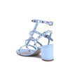 Valentino Garavani Light Blue Calf Leather Bos Taurus Strap-On Sandals