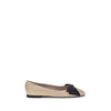 Valentino Garavani Brown Calf Leather Bos Taurus Ballet Flats