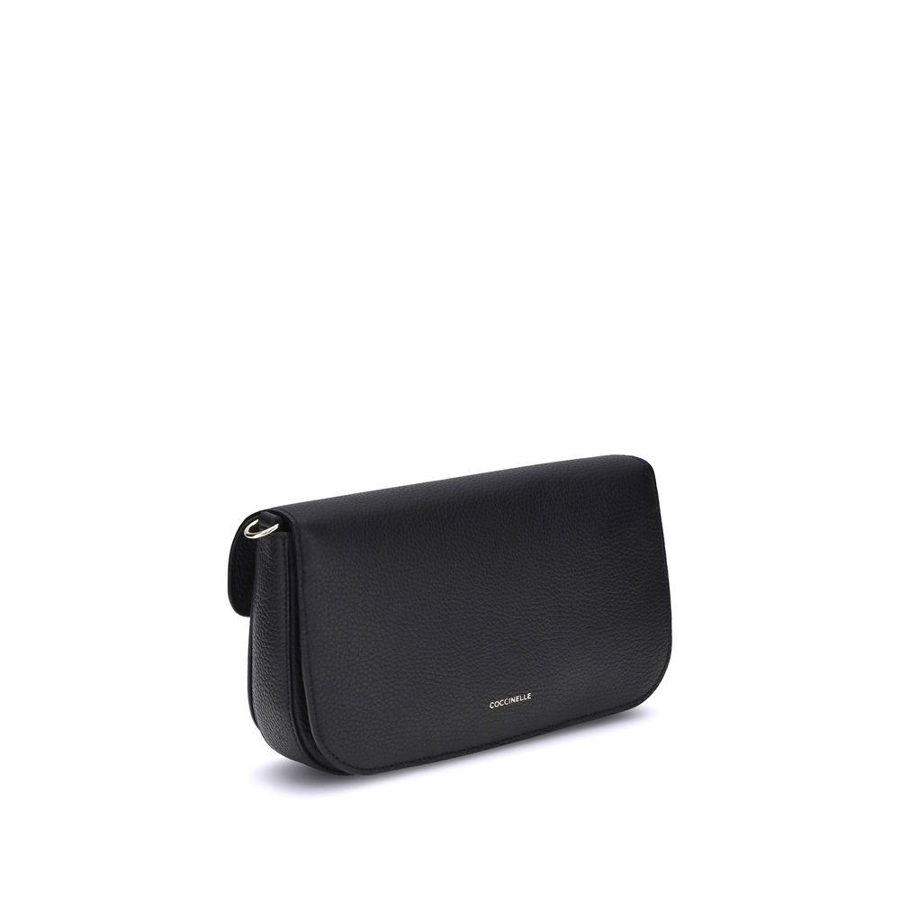 Coccinelle Black Calf Leather Bos Taurus Shoulder Bag