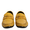 Dolce & Gabbana Yellow Exotic Leather Loafers Slip On Shoes