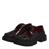 Dolce & Gabbana Red Leather Lace Up Trekking Dress Shoes