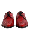 Dolce & Gabbana Red Exotic Leather Lace Up Dress Derby Shoes