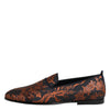Dolce & Gabbana Black Jacquard Polyester Slip On Loafers Shoes