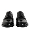 Dolce & Gabbana Black Calf Leather Lace Up Dress Derby Shoes