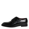 Dolce & Gabbana Black Calf Leather Lace Up Dress Derby Shoes
