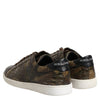 Dolce & Gabbana Brown Exotic Leather Low Top Sneakers Shoes