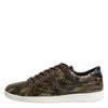 Dolce & Gabbana Brown Exotic Leather Low Top Sneakers Shoes