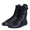 Dolce & Gabbana Dark Blue Leather KING High Top Sneakers Shoes