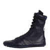 Dolce & Gabbana Dark Blue Leather KING High Top Sneakers Shoes