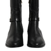 Dolce & Gabbana Black Leather Flats Logo Short Boots Shoes
