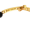 Nialaya Matte Onyx Stone Gold CZ Cross 925 Silver Bracelet