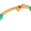 Nialaya Jade Stone Gold CZ Cross 925 Silver Bracelet