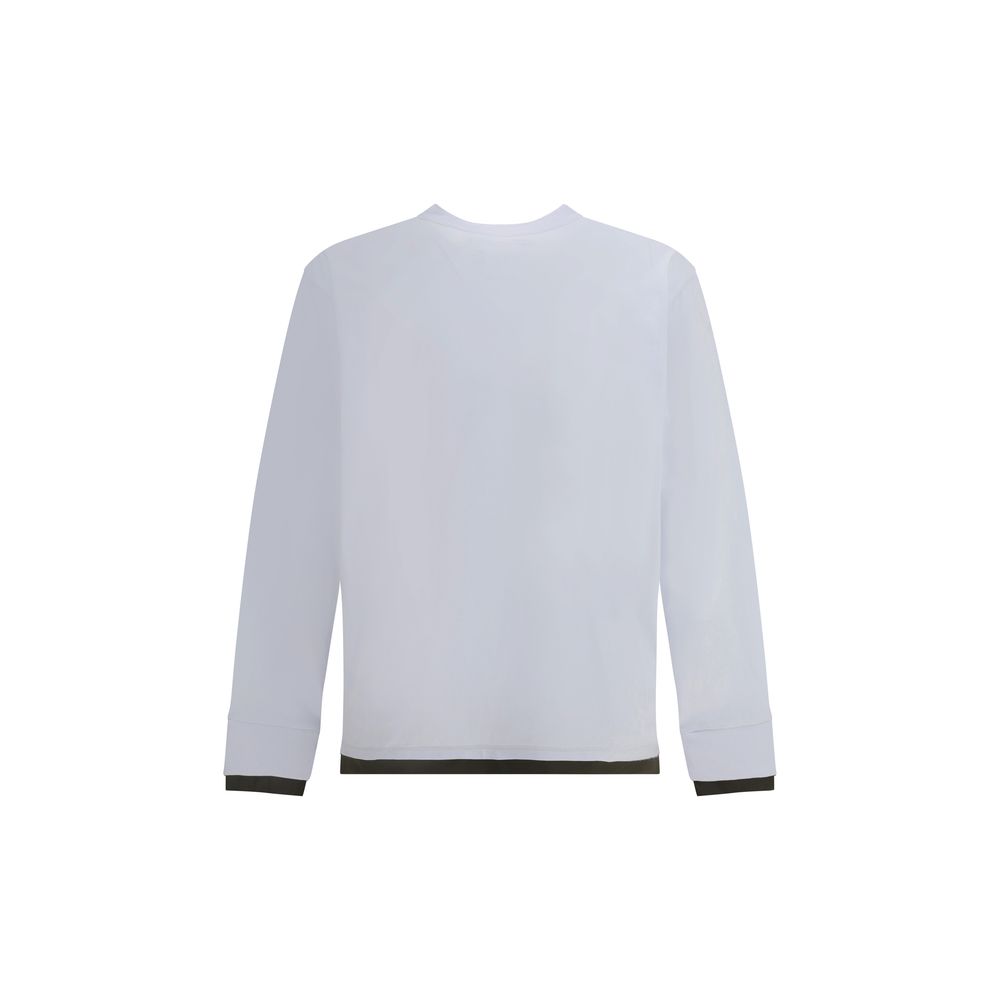 Sacai Weißes Baumwoll-Langarmshirt