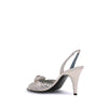 Valentino Garavani White Calf Leather Bos Taurus Stiletto Heel Sandals