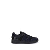 Moschino Black Calf Leather Bos Taurus Athletic Sneakers
