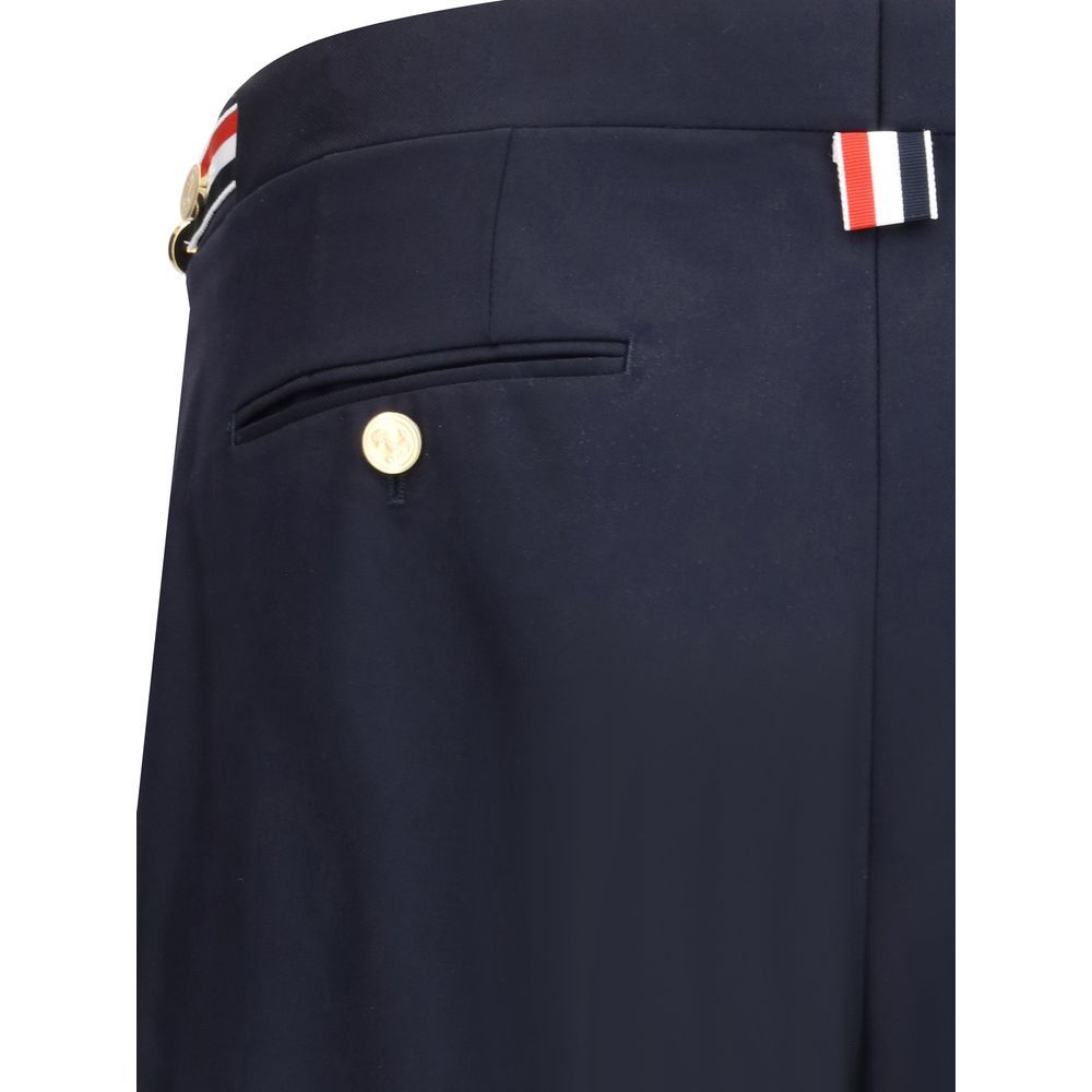 Thom Browne blaue Woll-Freizeithose