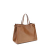 Valentino Garavani Brown Calf Leather Bos Taurus Shoulder Bag