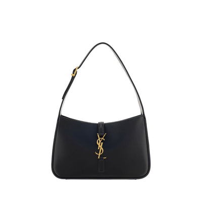 Saint Laurent Schultertasche aus schwarzem Kalbsleder, Modell Bos Taurus