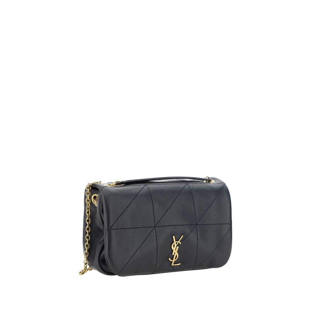 Saint Laurent Schultertasche aus schwarzem Lammleder Ovis Aries