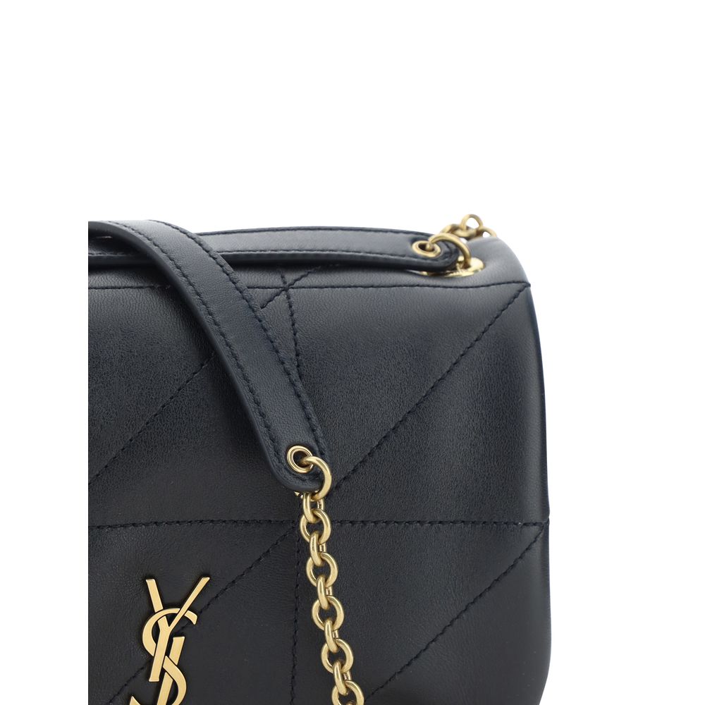 Saint Laurent Schultertasche aus schwarzem Lammleder Ovis Aries