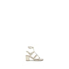 Valentino Garavani Cream Calf Leather Bos Taurus Sandals