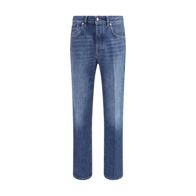 Givenchy Blue Cotton Straight-Leg Jeans