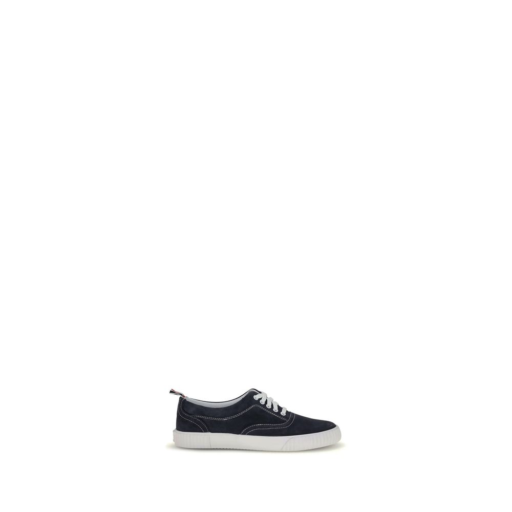 Thom Browne Bos Taurus Low Top Sneakers aus blauem Kalbsleder