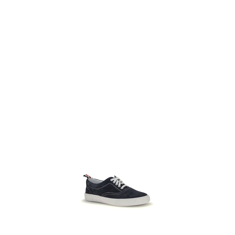 Thom Browne Bos Taurus Low Top Sneakers aus blauem Kalbsleder