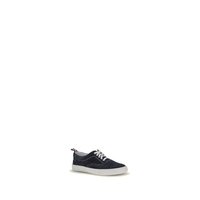 Thom Browne Bos Taurus Low Top Sneakers aus blauem Kalbsleder