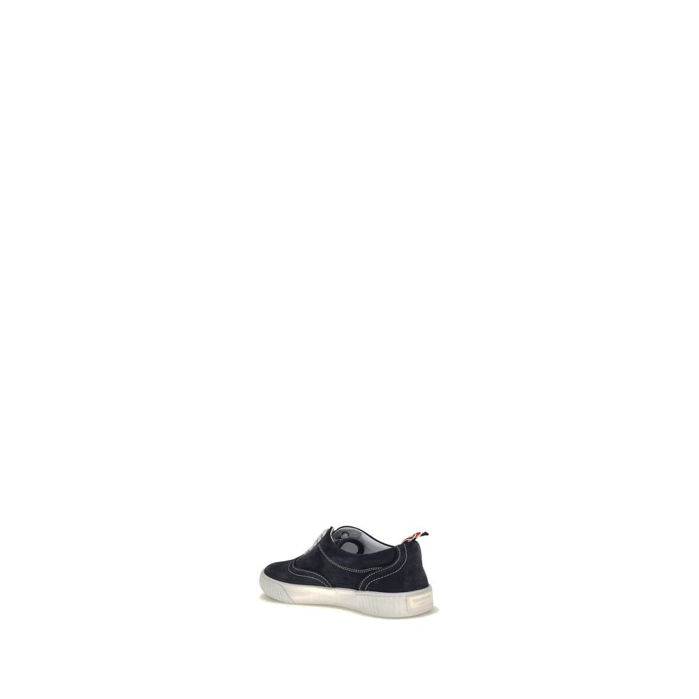 Thom Browne Bos Taurus Low Top Sneakers aus blauem Kalbsleder