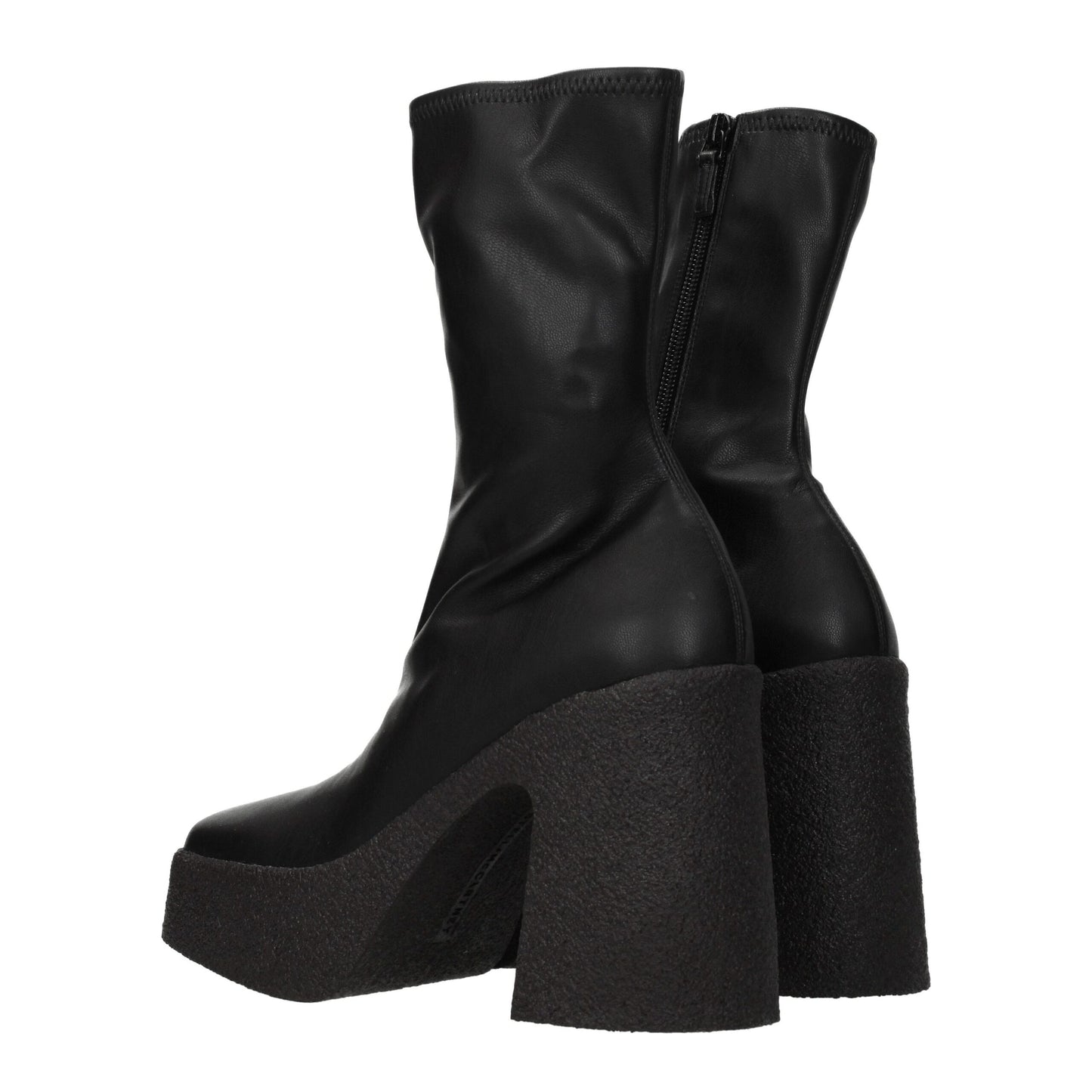 Stella McCartney Schwarze Leder-Ankle-Boots