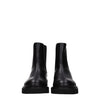 Stuart Weitzman Black Leather Ankle Boots