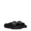 Alyx Black Leather Slippers