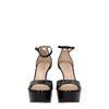 Stuart Weitzman Black Leather Platform Sandals