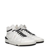 Lanvin White Leather High Top Sneakers