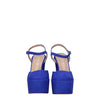 Stuart Weitzman Blue Leather Platform Sandals